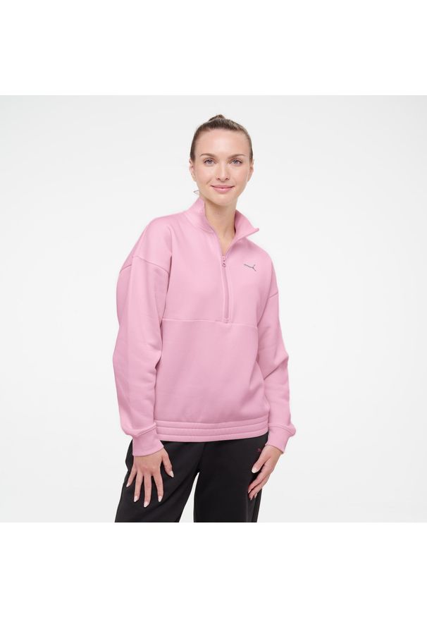 Bluza damska Puma Gym & Pilates. Kolor: różowy. Materiał: bawełna, materiał. Sport: joga i pilates