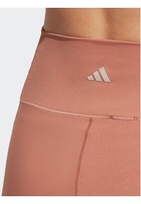 Adidas - adidas Legginsy Yoga Studio Luxe 7/8 Leggings HR5415 Brązowy. Kolor: brązowy. Materiał: syntetyk