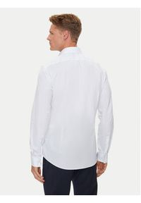 Calvin Klein Koszula K10K113536 Biały Slim Fit. Kolor: biały. Materiał: bawełna