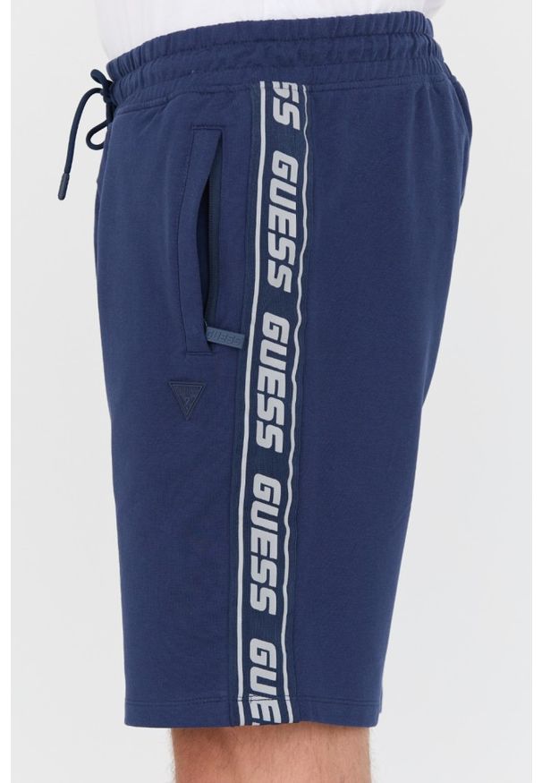 Guess - GUESS Granatowe męskie shorty Arlo, Rozmiar XXL. Kolor: niebieski
