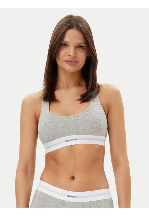 Calvin Klein Underwear Biustonosz top LV00QF8018 Szary. Kolor: szary. Materiał: bawełna