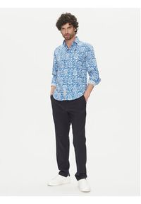 La Martina Koszula Aspen MAC003 PP719 Niebieski Regular Fit. Kolor: niebieski. Materiał: bawełna #2