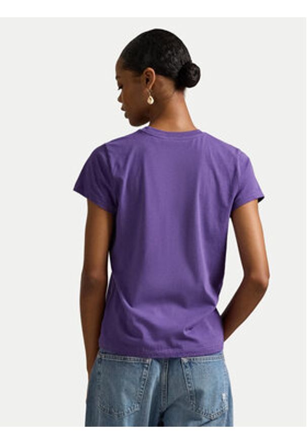 Polo Ralph Lauren T-Shirt 211B14605002 Fioletowy Classic Fit. Typ kołnierza: polo. Kolor: fioletowy. Materiał: bawełna