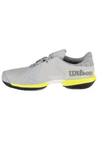 Buty do tenisa męskie Wilson Kaos Swift 1.5. Kolor: wielokolorowy, fioletowy, szary. Materiał: materiał, syntetyk. Szerokość cholewki: normalna. Sport: tenis