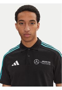 Adidas - adidas Polo Mercedes - AMG Petronas Formula One Team DNA JV5430 Czarny Regular Fit. Typ kołnierza: polo. Kolor: czarny. Materiał: bawełna #4