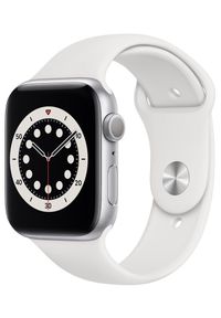 APPLE - Apple smartwatch Watch Series 6, 40mm Silver Aluminium Case with White Sport Band (MG283HC/A). Rodzaj zegarka: smartwatch. Kolor: biały, srebrny, wielokolorowy. Styl: sportowy #1