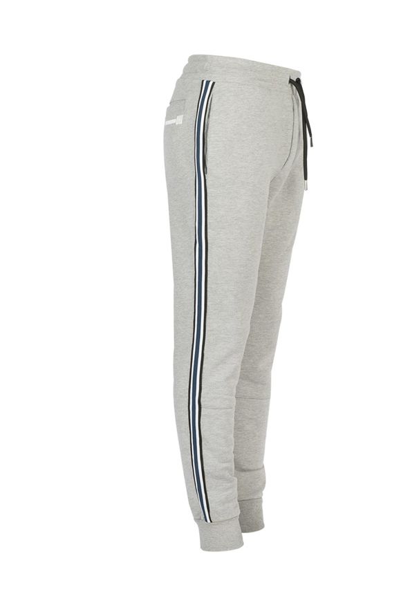 Les Hommes Spodnie "Jogging" | UHJ101752U | Jogging Pants | Mężczyzna | Szary. Kolor: szary. Materiał: poliester, bawełna. Wzór: aplikacja