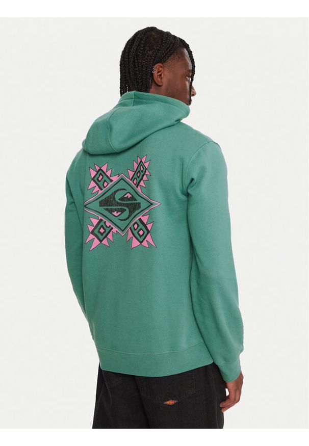 Quiksilver Bluza Graphic EQYFT05131 Zielony Regular Fit. Kolor: zielony. Materiał: bawełna