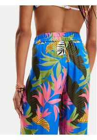 Desigual Spodnie materiałowe Tropical Party 24SWMW21 Niebieski Loose Fit. Kolor: niebieski. Materiał: wiskoza #2