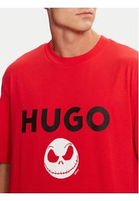 Hugo - HUGO T-Shirt 50537986 Czerwony Regular Fit. Kolor: czerwony. Materiał: bawełna