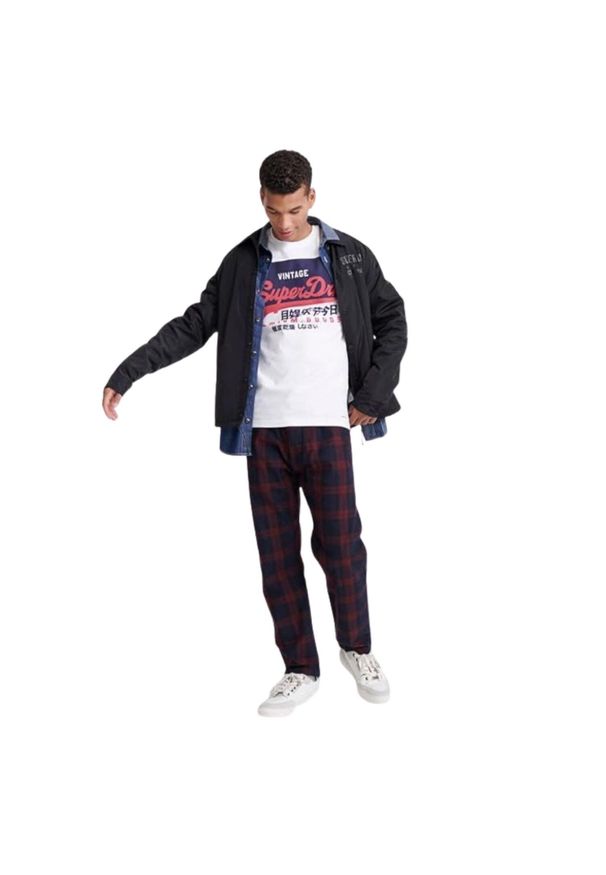 Koszulka turystyczna męska Superdry Vl O. Kolor: biały. Materiał: bawełna. Długość rękawa: długi rękaw. Styl: klasyczny