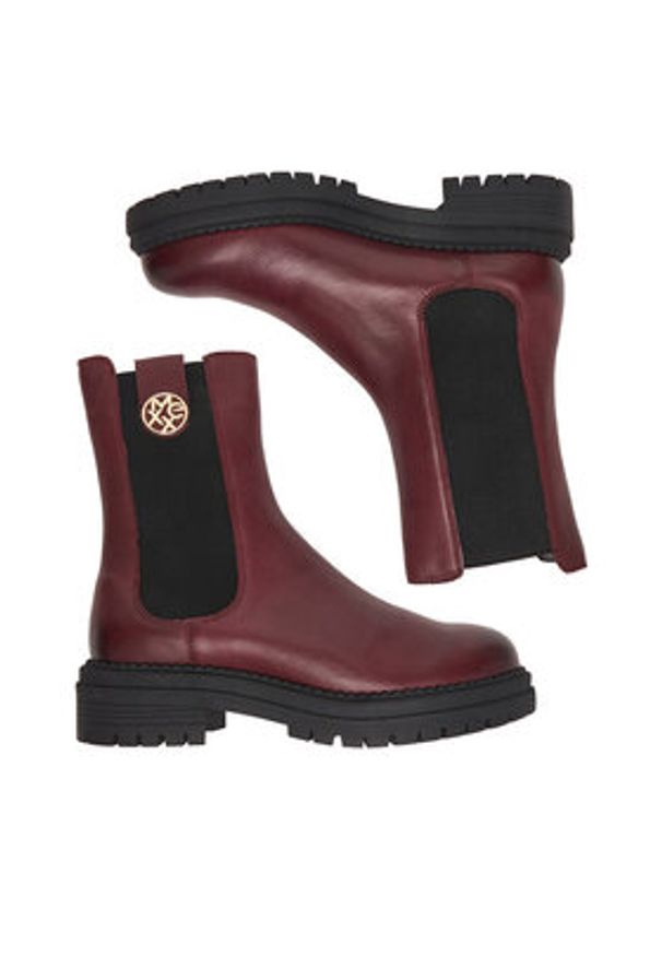 MEXX Sztyblety CEO-MX/027C-RST Bordowy. Kolor: czerwony. Materiał: skóra