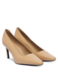 TOMMY HILFIGER - Tommy Hilfiger Szpilki Squared Toe High Heel Lth Pump FW0FW09510 Brązowy jasny. Kolor: brązowy. Materiał: skóra. Obcas: na szpilce #5