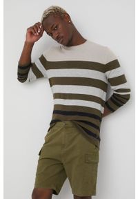 Only & Sons sweter bawełniany męski kolor szary lekki. Kolor: szary. Materiał: bawełna. Długość rękawa: długi rękaw. Długość: długie