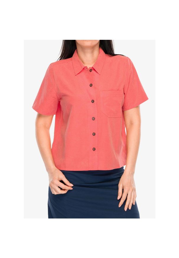 ROYAL ROBBINS - Koszula turystyczna damska Royal Robbins Desert Pucker S/S. Kolor: czerwony