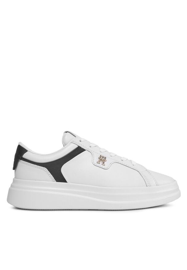 TOMMY HILFIGER - Tommy Hilfiger Sneakersy Pointy Court FW0FW07460 Biały. Kolor: biały. Materiał: skóra