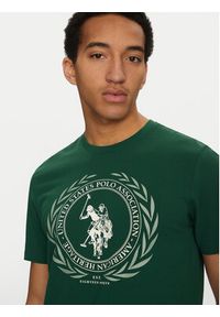 U.S. Polo Assn. T-Shirt MUP3641 Zielony Regular Fit. Typ kołnierza: polo. Kolor: zielony. Materiał: bawełna #4