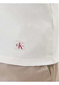 Calvin Klein Jeans Tank top LV04RF272G Biały Regular Fit. Kolor: biały. Materiał: bawełna #5