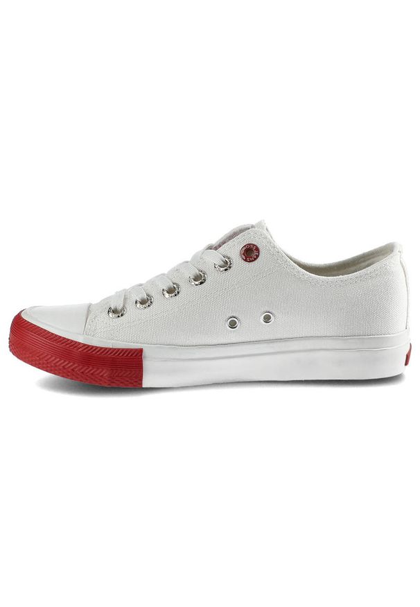 Białe Trampki Cross Jeans Damskie Lekkie Półbuty. Okazja: na co dzień. Wysokość cholewki: przed kostkę. Zapięcie: sznurówki. Kolor: biały. Materiał: guma, materiał. Szerokość cholewki: normalna. Styl: casual
