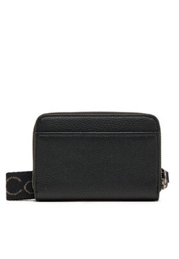 Calvin Klein Jeans Portfel damski K60K613058 Czarny. Kolor: czarny. Materiał: skóra