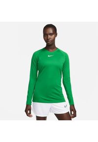 Bluza Nike Dri-FIT Park First Layer, Kobiety. Kolor: zielony. Materiał: poliester, materiał. Technologia: Dri-Fit (Nike). Sport: fitness #1