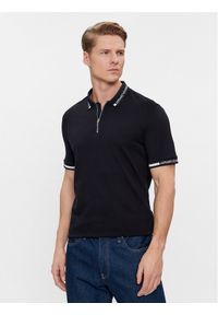 Armani Exchange Polo 3DZFLH ZJM5Z 1583 Granatowy Regular Fit. Typ kołnierza: polo. Kolor: niebieski. Materiał: bawełna