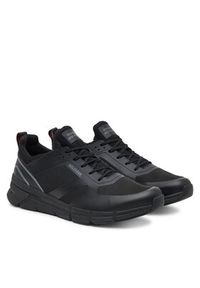 TOMMY HILFIGER - Tommy Hilfiger Sneakersy Modern Comfort Run Mix FM0FM05471 Czarny. Kolor: czarny. Materiał: skóra. Sport: bieganie #4