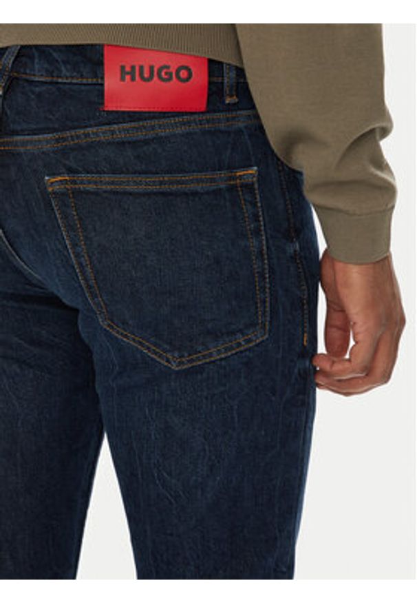 Hugo - HUGO Jeansy HUGO 734 50542696 Granatowy Extra Slim Fit. Kolor: niebieski