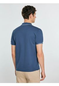 Big-Star - Koszulka męska polo niebieska Polian 405. Okazja: na co dzień. Typ kołnierza: polo. Kolor: niebieski. Materiał: dzianina, jeans. Wzór: jednolity, haft, paski. Styl: elegancki, casual, klasyczny, sportowy #3