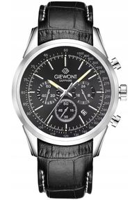 Zegarek Giewont Zegarek Męski Giewont Chronograph Sapphire Srebrno Czarny GW7650-A2. Kolor: czarny, srebrny, wielokolorowy #1