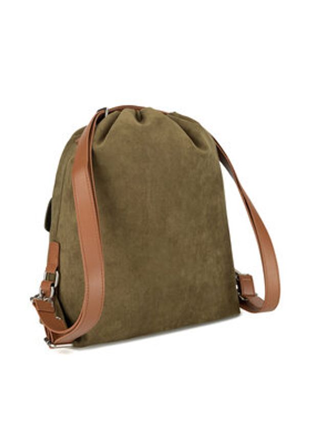 Lasocki Plecak MLP-W-015-04 Khaki. Kolor: brązowy. Materiał: materiał, poliester