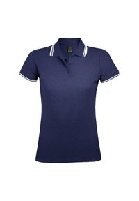 SOL'S - Damska Koszulka Polo Pasadena. Typ kołnierza: polo. Kolor: biały, wielokolorowy, niebieski
