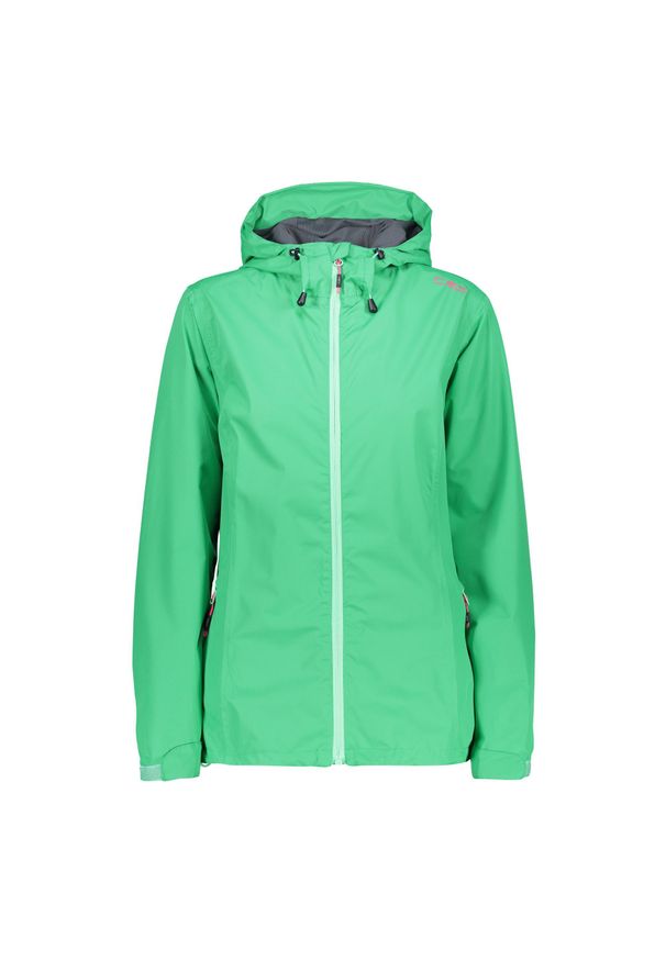 Kurtka przeciwdeszczowa z kapturem damska Ripstop CMP. Typ kołnierza: kaptur. Kolor: zielony. Sport: turystyka piesza