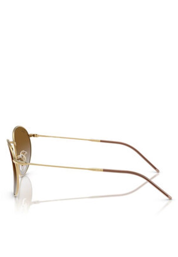 Ray-Ban Okulary przeciwsłoneczne Round Reverse 0RBR0103S 001/CB55 Złoty. Kolor: złoty