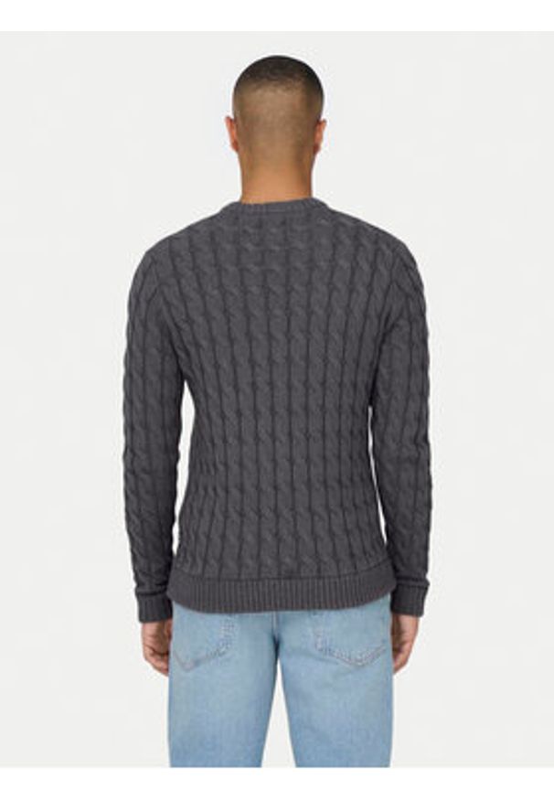 Only & Sons Sweter 22026504 Szary Regular Fit. Kolor: szary. Materiał: syntetyk, bawełna