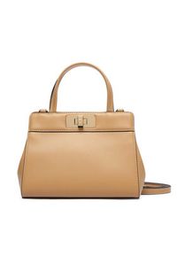 TOMMY HILFIGER - Tommy Hilfiger Torebka Th Modern Mini Satchel AW0AW18726 Brązowy jasny. Kolor: brązowy. Materiał: skórzane #7