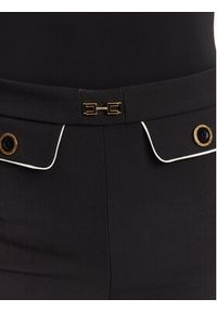 Elisabetta Franchi Spodnie materiałowe PA-T71-51E2 Czarny Regular Fit. Kolor: czarny. Materiał: syntetyk