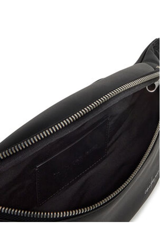 Calvin Klein Jeans Saszetka nerka Mono Logo Waistbag 38 LV04G3012G Czarny. Kolor: czarny. Materiał: skóra