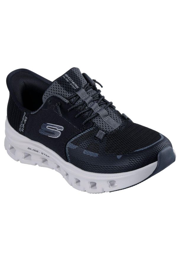 skechers - Buty SKECHERS GLIDE-STEP PRO Czarny. Okazja: na co dzień. Kolor: wielokolorowy, szary, czarny. Materiał: materiał