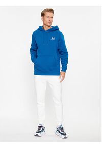 Under Armour Bluza Ua Essential Fleece Hoodie 1373880 Niebieski Loose Fit. Kolor: niebieski. Materiał: bawełna #5