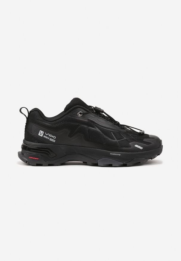 Born2be - Czarne Buty Sportowe Sneakersy Ozdobione Tłoczeniem Rilonea. Okazja: na co dzień. Kolor: czarny. Materiał: jeans. Wzór: aplikacja