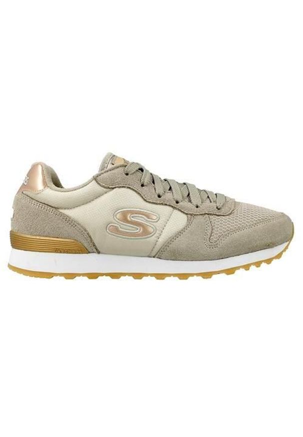 skechers - Buty sportowe Sneakersy damskie, OG 85 - Gold'n Gurl. Zapięcie: sznurówki. Kolor: beżowy. Materiał: materiał, syntetyk, tkanina. Szerokość cholewki: normalna. Sport: turystyka piesza