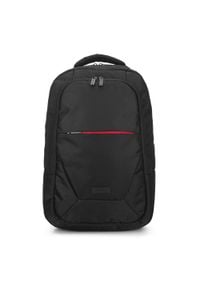 Wittchen - Męski plecak na laptopa 15,6″. Kolor: czarny. Materiał: poliester. Wzór: paski #1