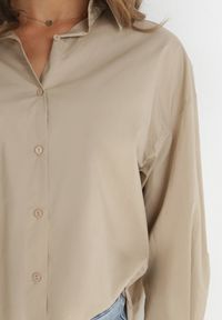 Born2be - Beżowa Koszula Doriemara. Kolor: beżowy. Długość rękawa: długi rękaw. Długość: długie #4