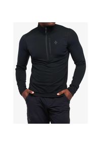 Bluza termoaktywna męska Black Diamond Coefficient LT Quarter Zip Pullover. Kolor: czarny
