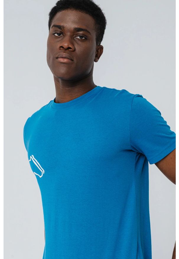 Męski T-Shirt Mustang Style Austin Sea of Belize 1016493 5444
