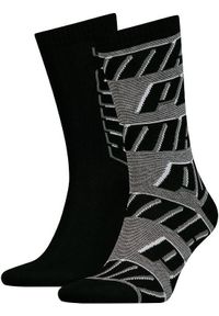 ZEAGLE - Skarpetki Puma High Cotton 39-42 - 2 pary z logo. Kolor: czarny, biały, wielokolorowy. Materiał: bawełna #2