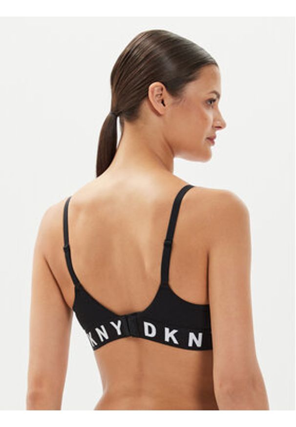 DKNY Biustonosz z fiszbiną DK7511 Czarny. Kolor: czarny. Materiał: bawełna
