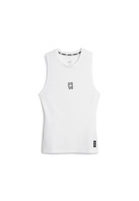 Puma - Męski top bez rękawów do koszykówki Hoops Team PUMA White. Kolor: biały. Długość rękawa: bez rękawów. Sport: koszykówka