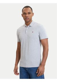 Napapijri Polo Ealis NP0A4H8B Szary Regular Fit. Typ kołnierza: polo. Kolor: szary. Materiał: bawełna #1